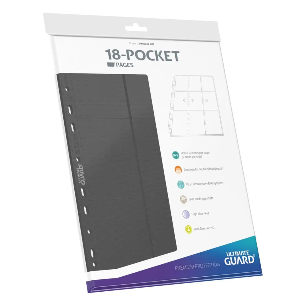 Ultimate Guard 18-Pocket Pages Side-Loading (10 Sheets) - Grey
